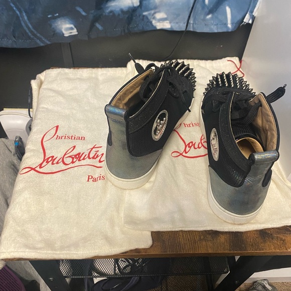 Christian Louboutin Iridescent Black Men's Sneakers - Picture 4 of 5